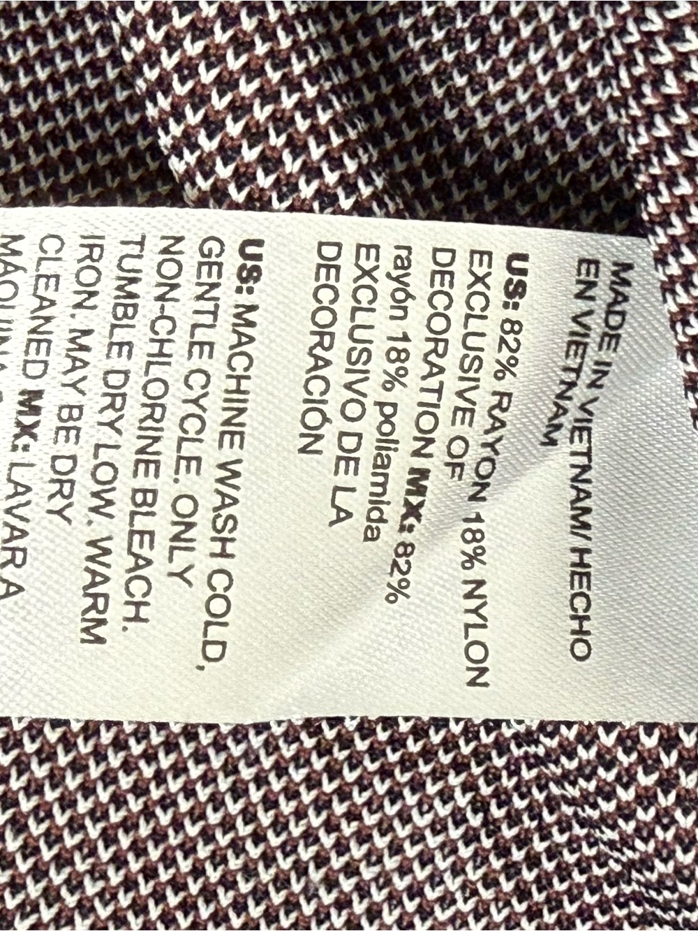 Chico's Black, White & Brown Abstract Knit Short Sleeve Top - Picture 7 of 8